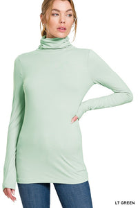 PREMIUM MICROFIBER MOCK NECK TOP