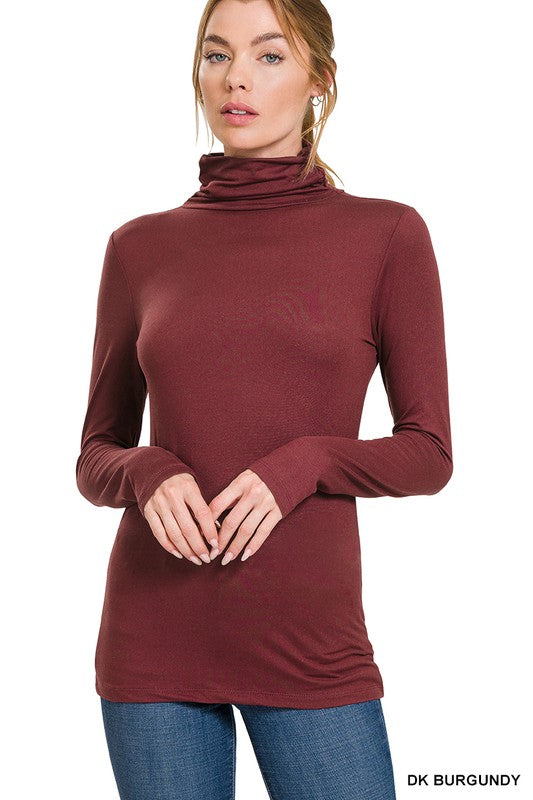 PREMIUM MICROFIBER MOCK NECK TOP