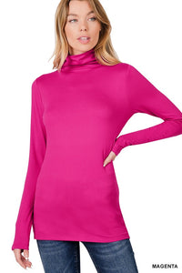 PREMIUM MICROFIBER MOCK NECK TOP