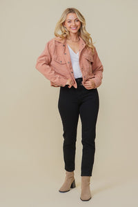 Zoey Distressed Corduroy Shacket
