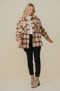 Oversized Plaid Shacket - Multi Colors