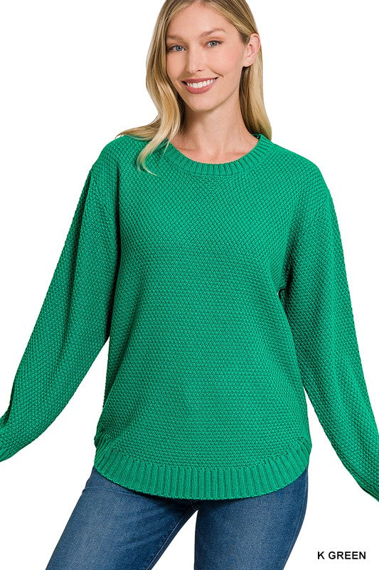 Round Neck Basic Sweater - MULT COLORS