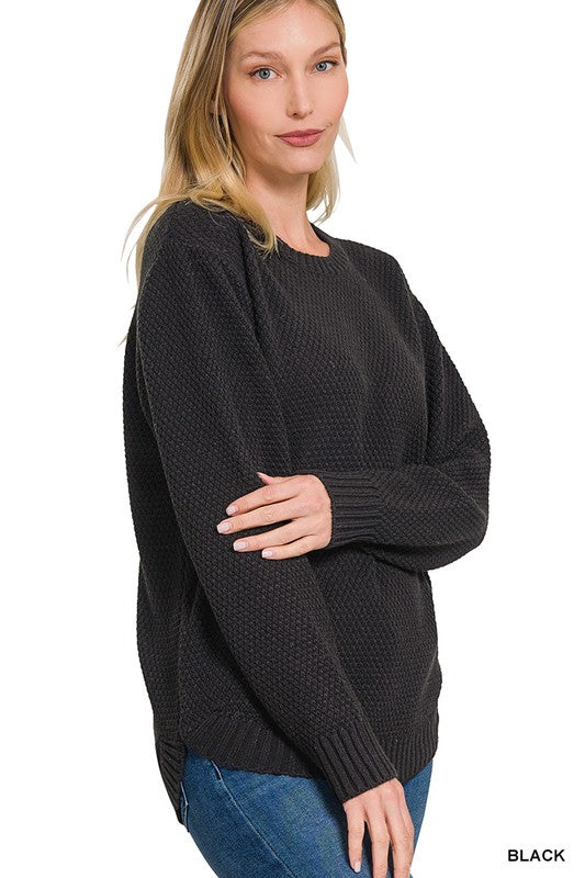 Round Neck Basic Sweater - MULT COLORS