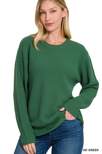 Round Neck Basic Sweater - MULT COLORS
