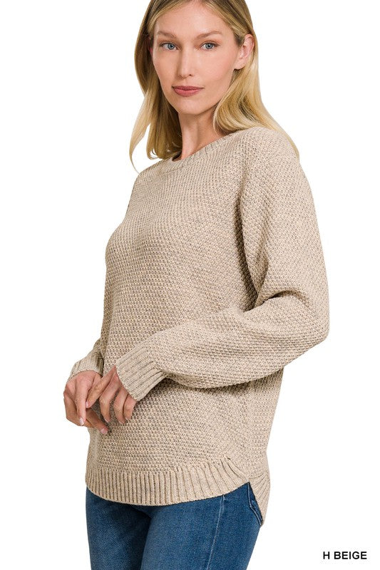 Round Neck Basic Sweater - MULT COLORS