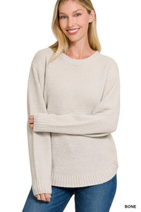 Round Neck Basic Sweater - MULT COLORS
