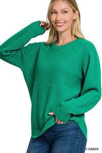 Round Neck Basic Sweater - MULT COLORS