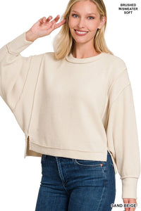 Brushed Melange Hacci Oversized Sweater