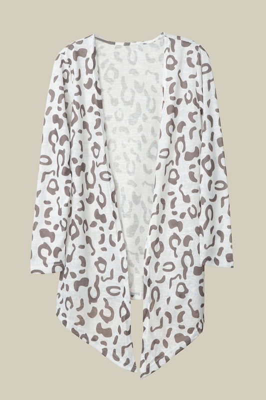 Leopard Print Open Cardi