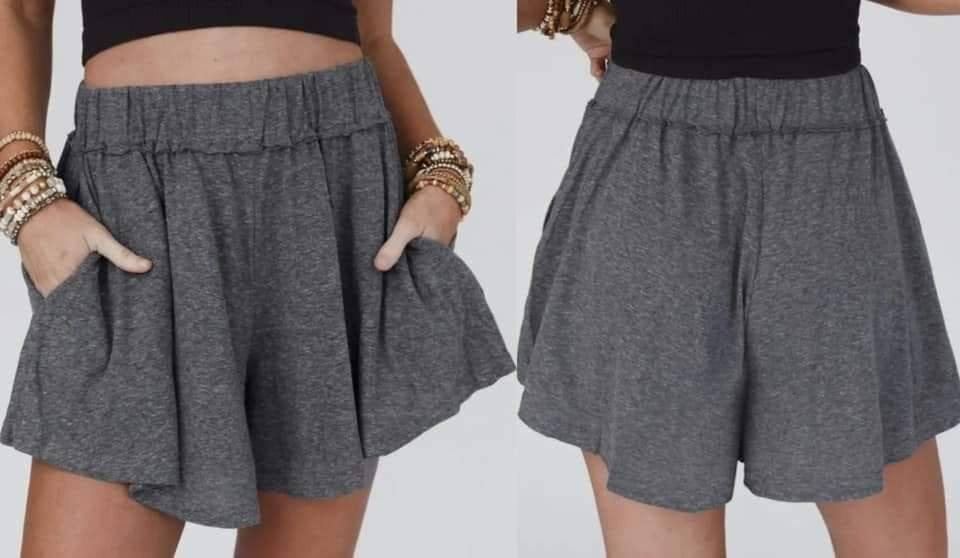 Comfy Elastic Waist Culotte Shorts Presale