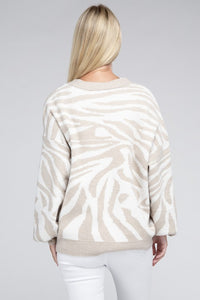 Zebra Pattern Cardigan
