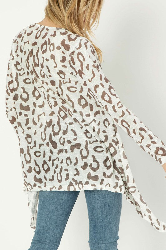 Leopard Print Open Cardi