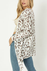 Leopard Print Open Cardi