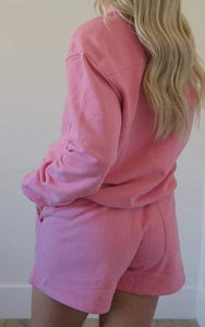 Quarter Zip Long Sleeve and Shorts Set Presale