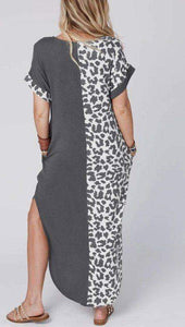 Gray Leopard TShirt Maxi Dress Presale