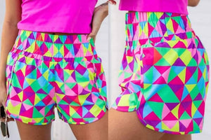 Multi Color Geometric Shorts Presale