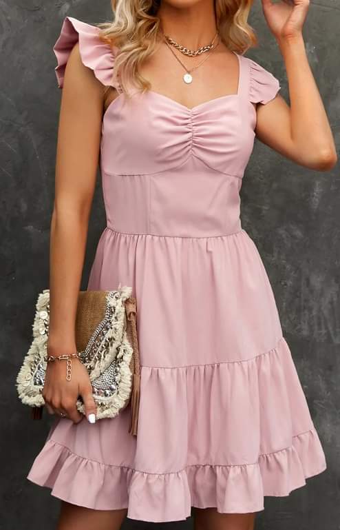 Flutter Ruffle Sleeve Dress Presale