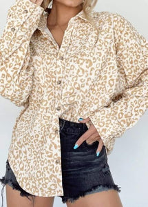 Leopard Corduroy Shacket Presale