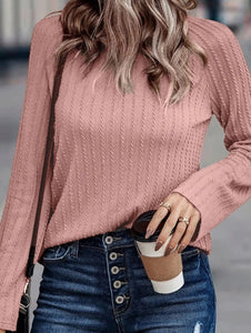 Mauve Ribbed Long Sleeve Top Presale