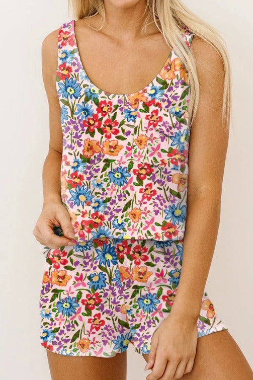 Multi Color Floral Tank Set Presale