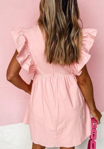 Pink Ruffle Trim Dress Presale