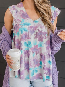 Purple Watecolor Blouse Presale