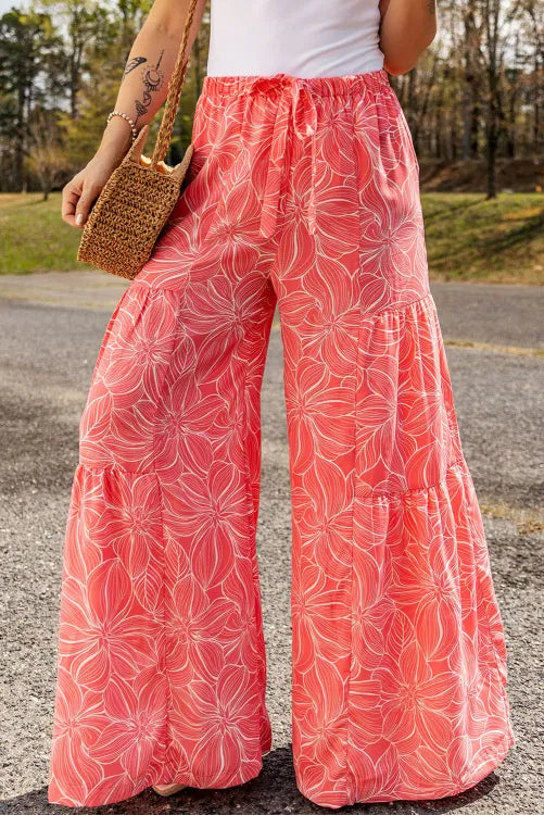 Pink Floral Boho Pants Presale