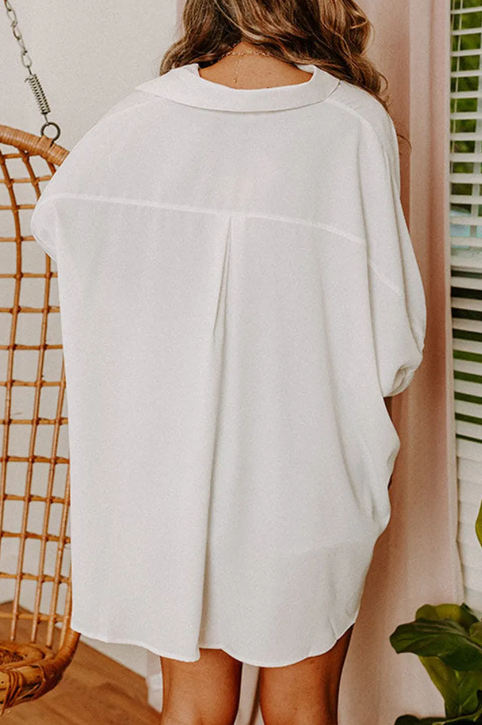 White Puff Sleeve Oversized Blouse Presale