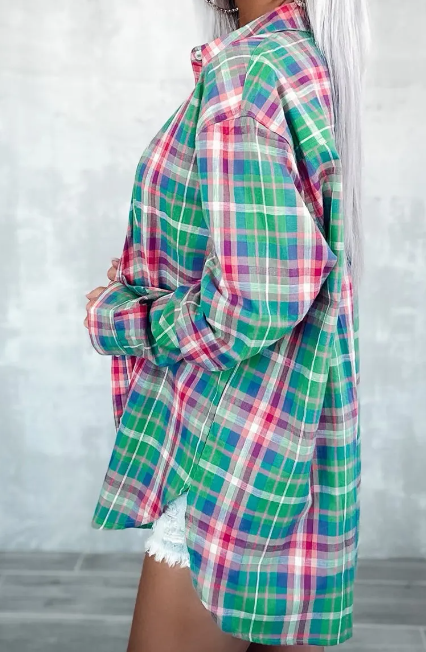 Green Plaid Button Up Shirt Presale