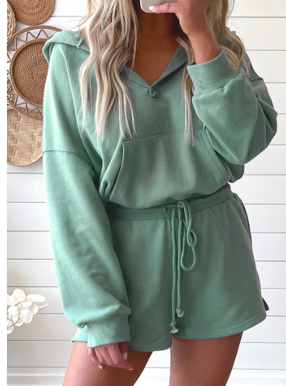 French Terry Hooded Romper Presale