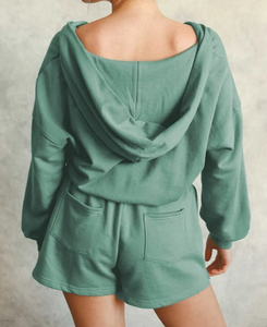 French Terry Hooded Romper Presale