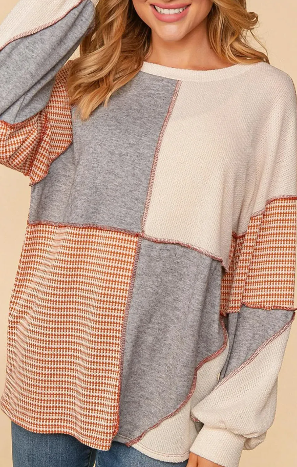 Exposed Hem Oversized Top Presale