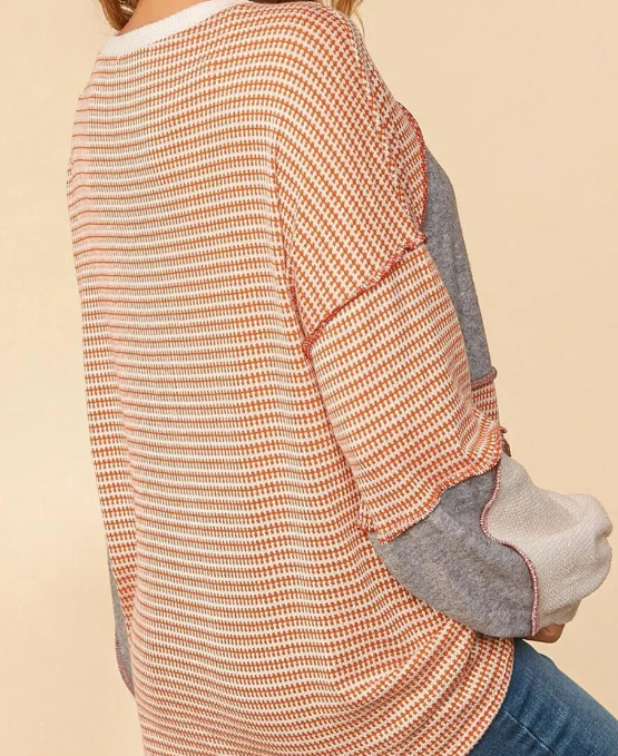 Exposed Hem Oversized Top Presale