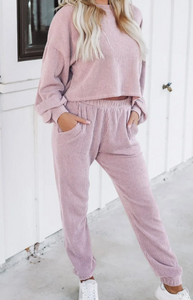 Ribbed Two Piece Jogger Set Presale