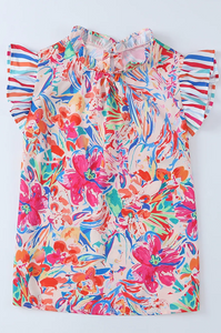 Tropical Floral Pink Blouse Presale
