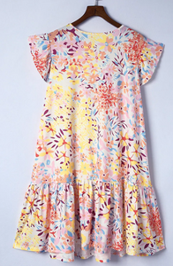 Orange Floral Plus Size Dress Presale