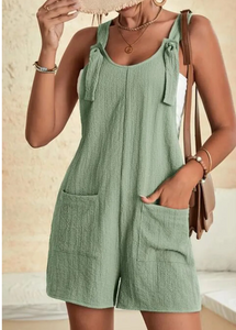 Green Adjustable Strap Romper Presale