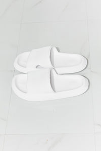 Open Toe Slide in White