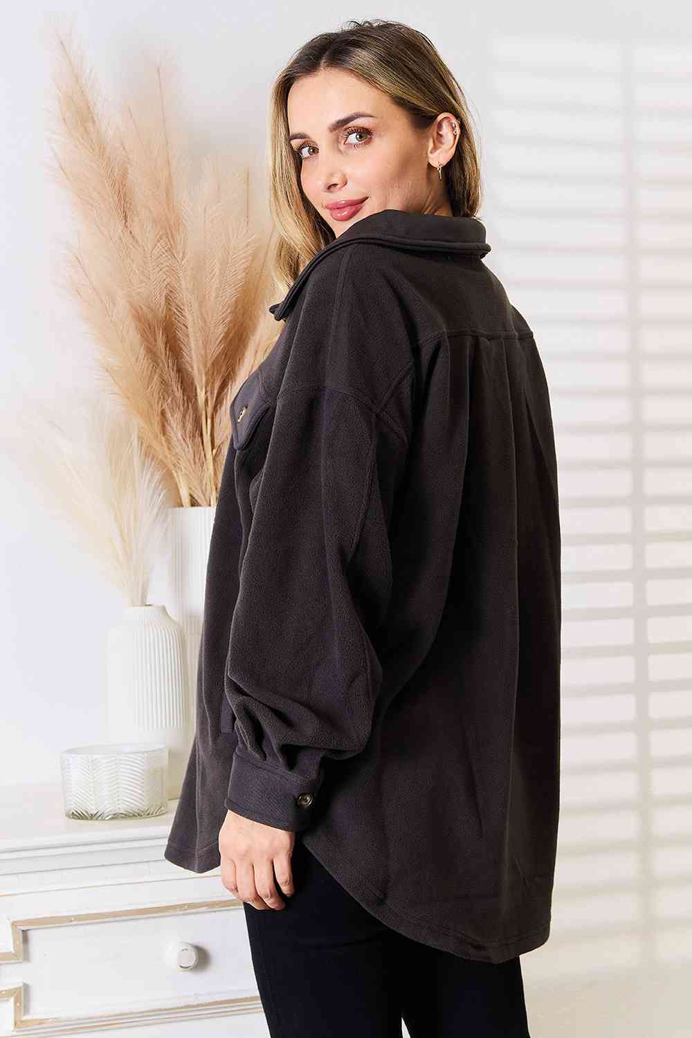 Cozy Girl Button Down Shacket - REG & PLUS SIZE