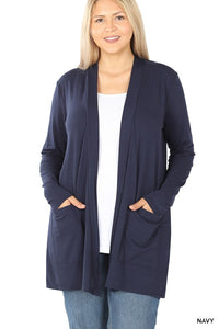 Plus Slouchy Open Cardis - MULTI COLORS*