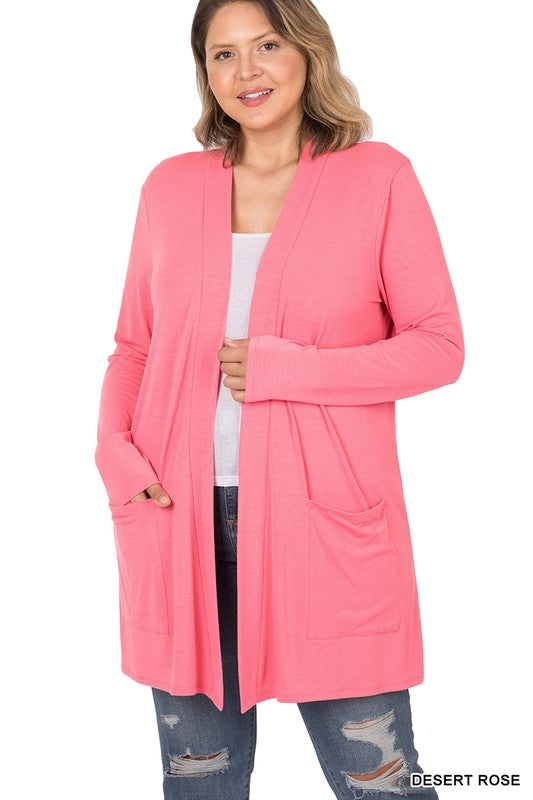 Plus Slouchy Open Cardis - MULTI COLORS*