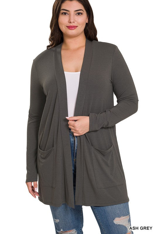 Plus Slouchy Open Cardis - MULTI COLORS*