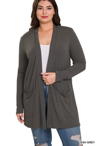 Plus Slouchy Open Cardis - MULTI COLORS*