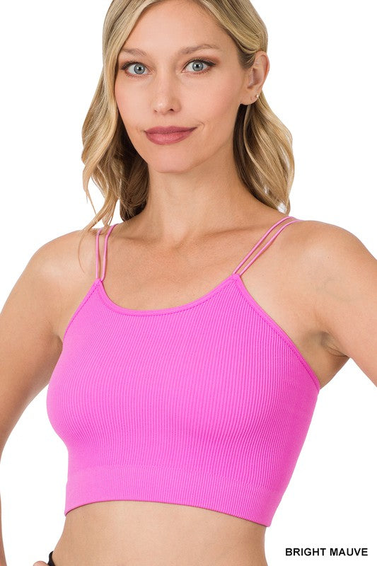 RIBBED SEAMLESS DOUBLE STRAP BRAMI