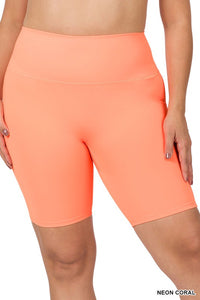 Plus Size Athletic High Rise Biker Shorts