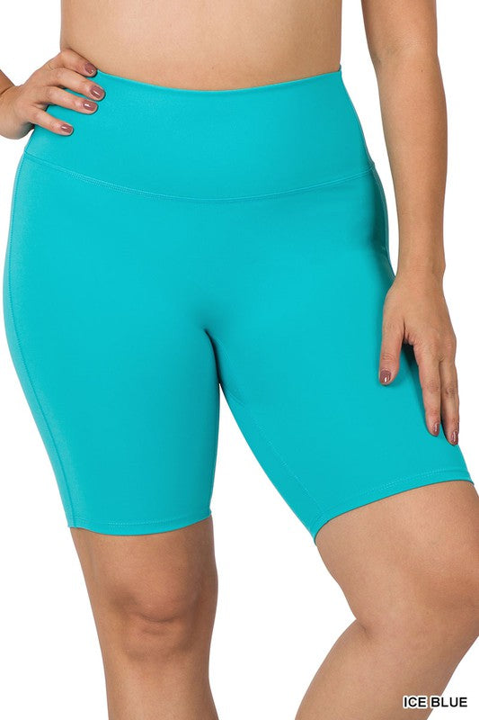 Plus Size Athletic High Rise Biker Shorts