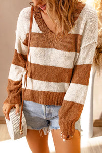 Khaki Striped Sweater