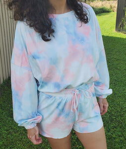 Orange Tie Dye Two Piece Lounge Set Presale