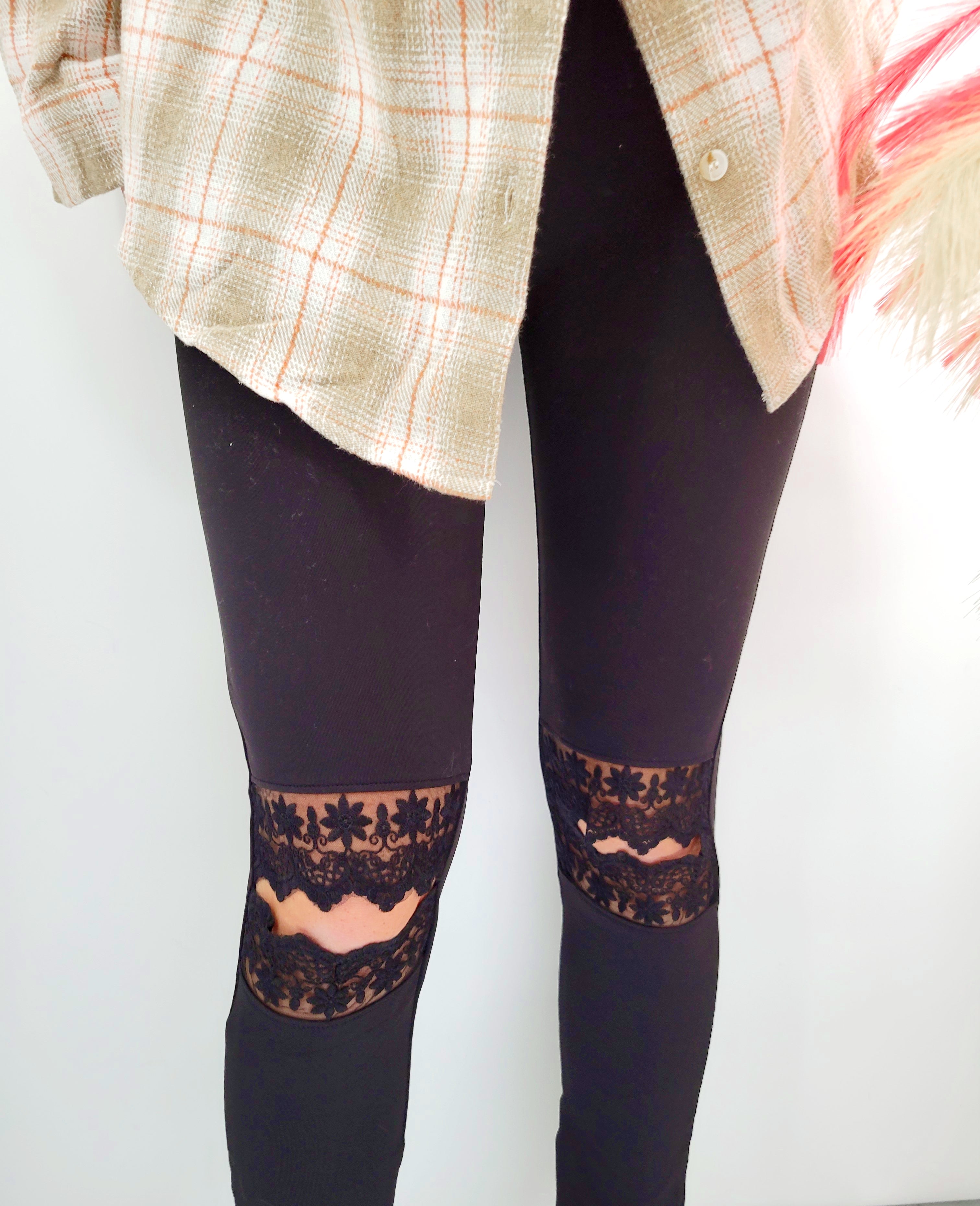 Lace Knee Hole Leggings – Happy Lily Boutique