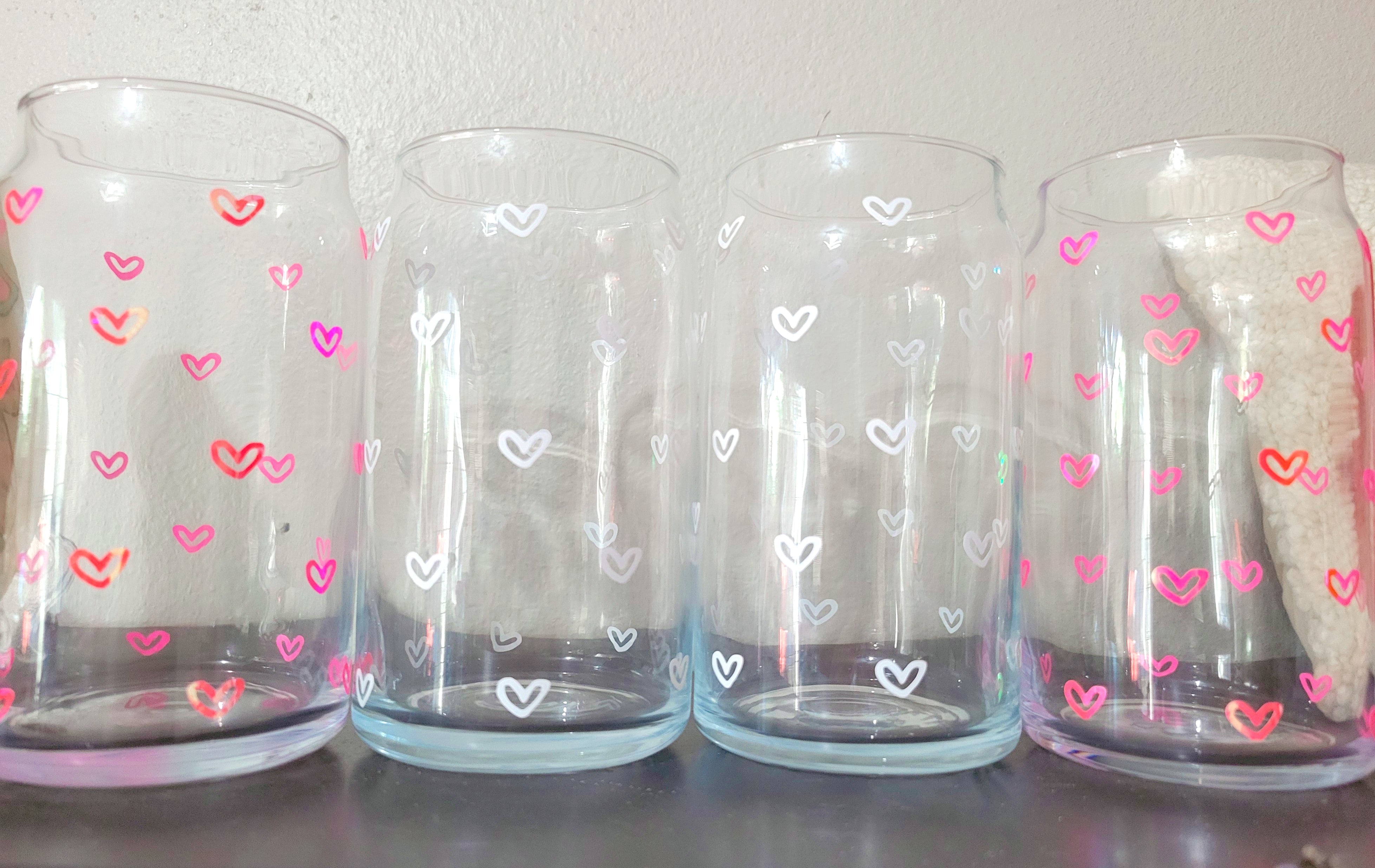 Stolen Hearts Hand Made 16 Oz Glass